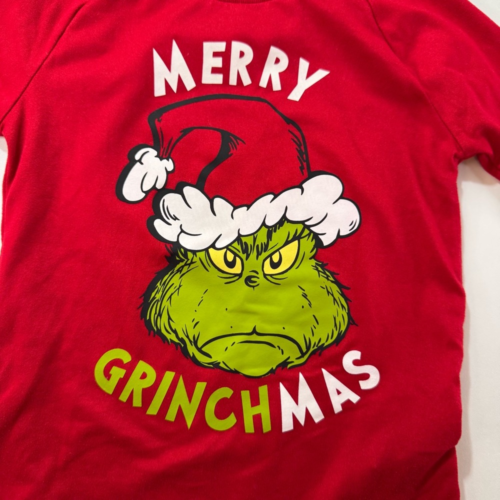 Dr. Seuss MERRY GRINCHMAS Pajama Lounge Set Size 3T Christmas PJ's Red Green - Picture 3 of 16